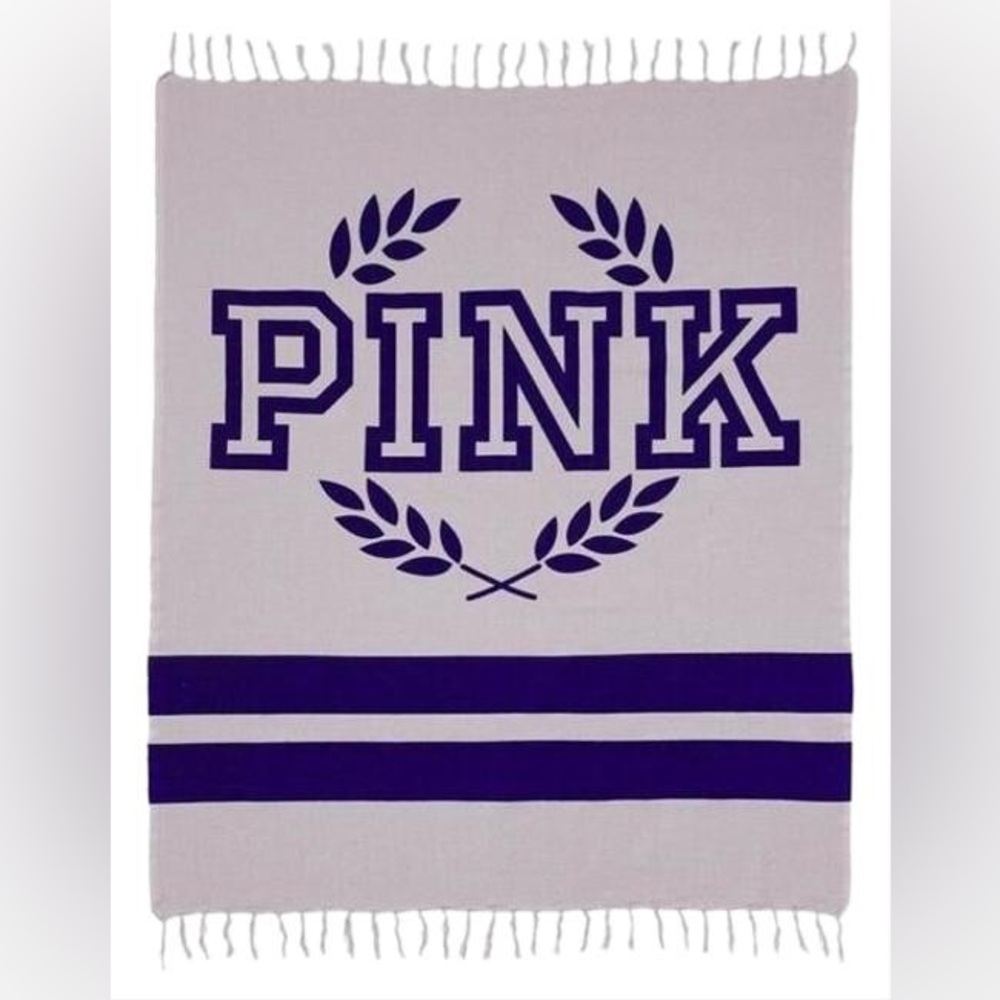 VICTORIA'S SECRET PINK BOYFRIEND LARGE BLANKET IN GREY